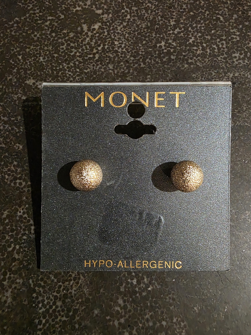 Monet Gold Textured Dome Stud Earrings